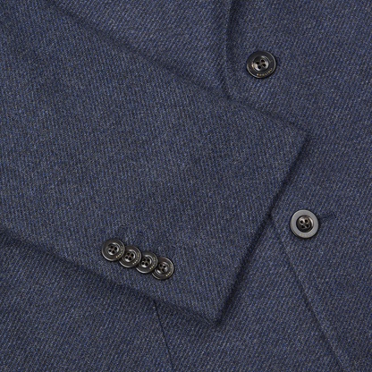 Denim Blue Twill Wool Cashmere Blazer
