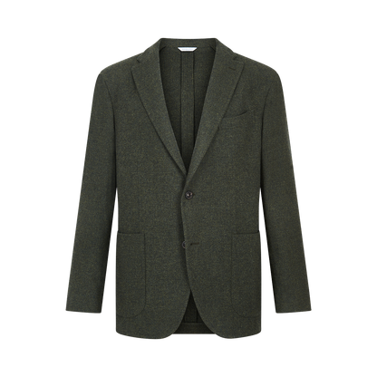 Olive Wool Cashmere Unstructured K Jacket