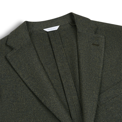 Olive Wool Cashmere Unstructured K Jacket