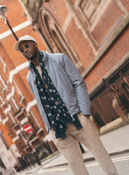 Navy Blueberry Nylon Alcide Blouson