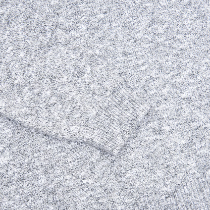 Grey Melange Wool Polo Crew Neck Sweater