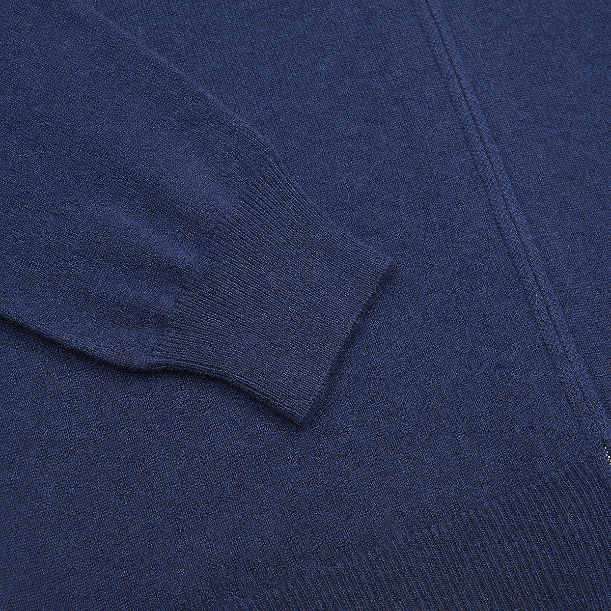 Navy Cashmere Full Zip Cardigan