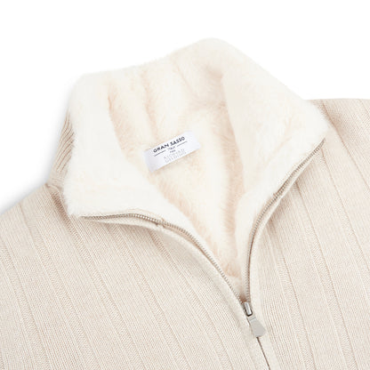 Beige Cashmere Faux Fur Lined Jacket