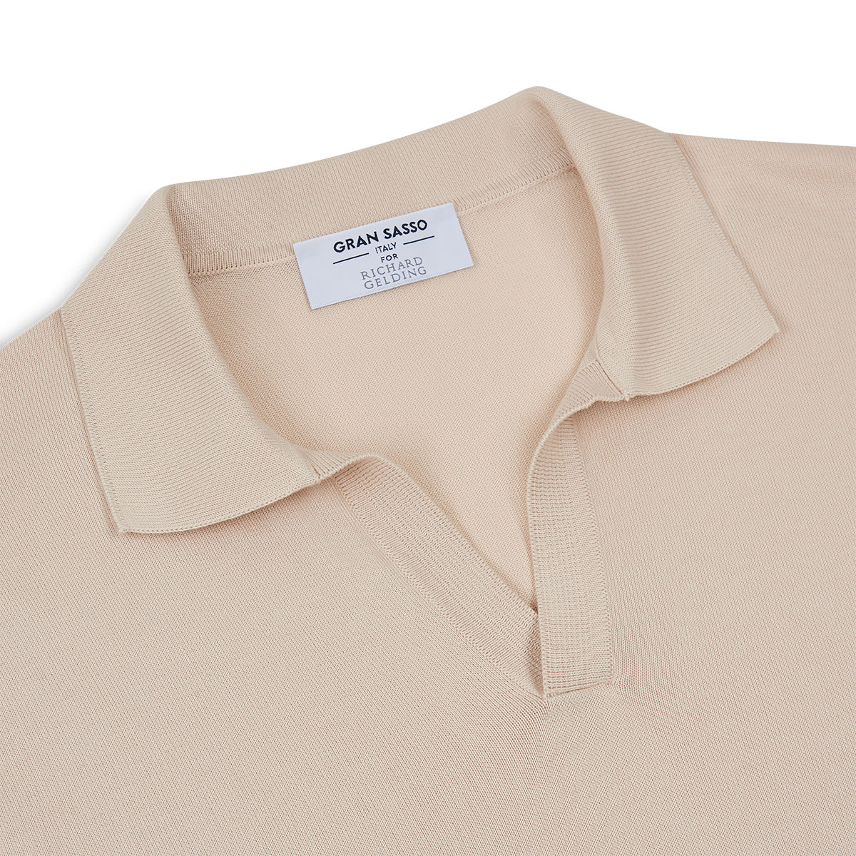 Beige Suvin Cotton LS Polo
