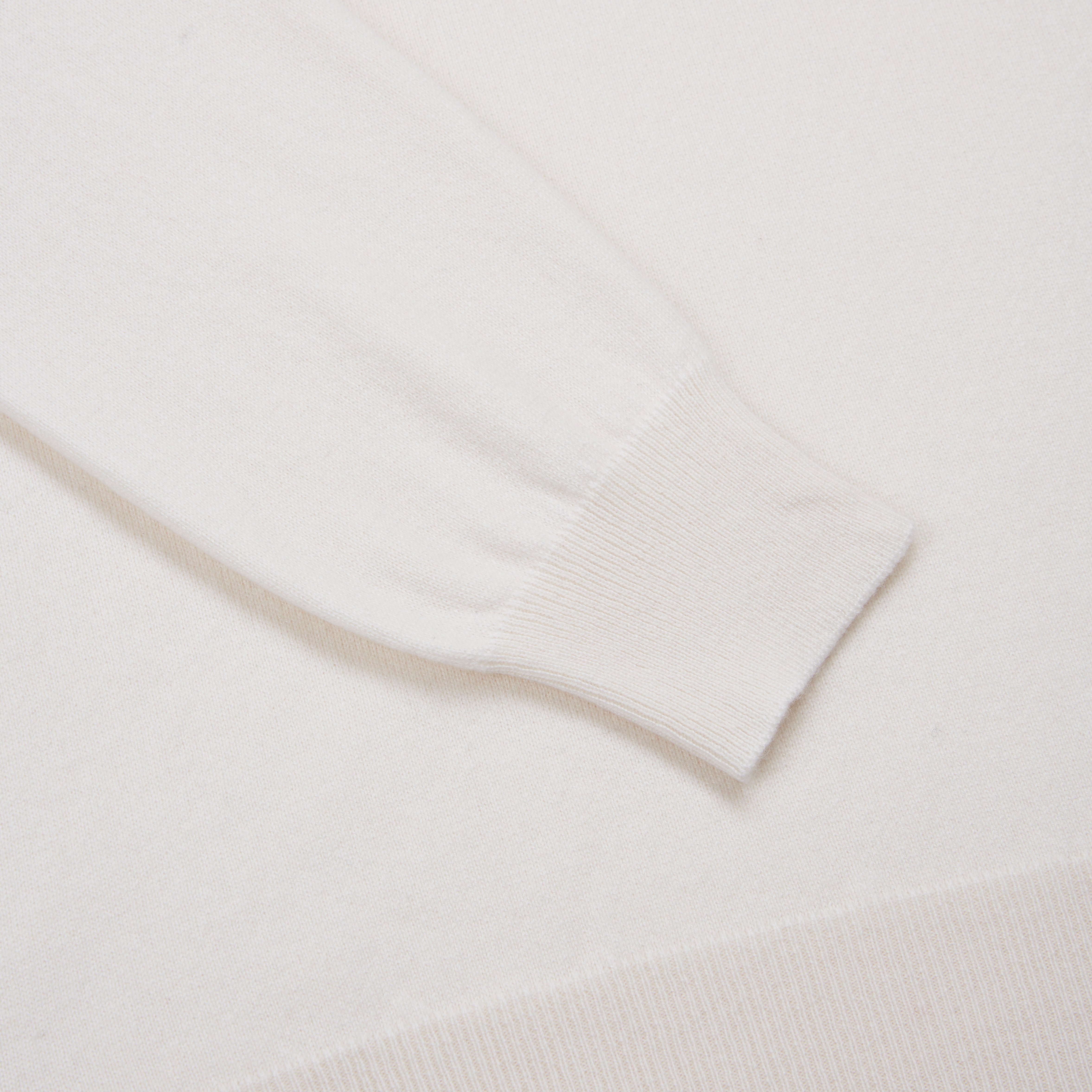 White Cashmere 1/4 Zip Sweater