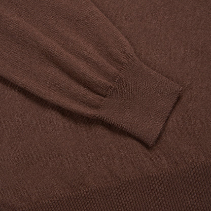 Brown Cashmere 1/4 Zip Sweater