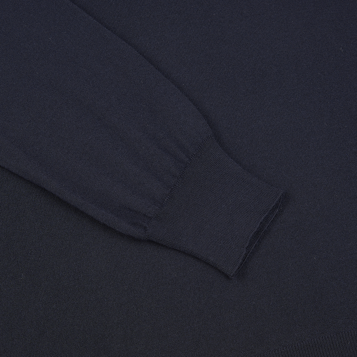 Navy Extrafine Wool/Cashmere Crewneck Sweater