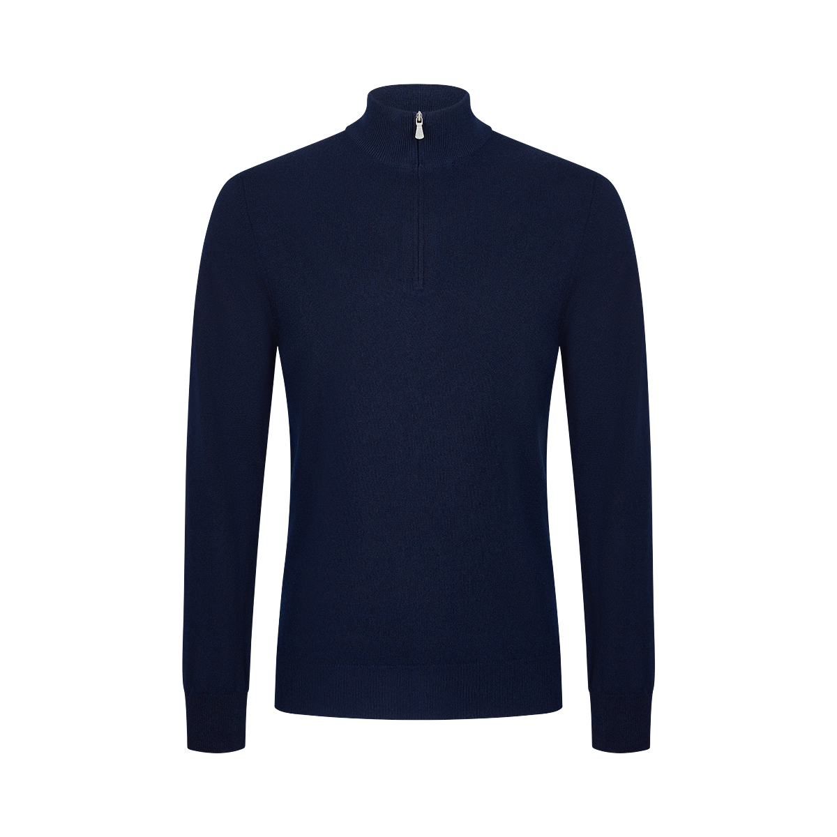 Navy Cashmere 1/4 Zip Sweater