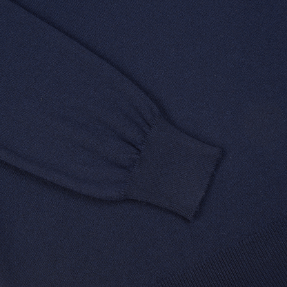 Navy Cashmere 1/4 Zip Sweater
