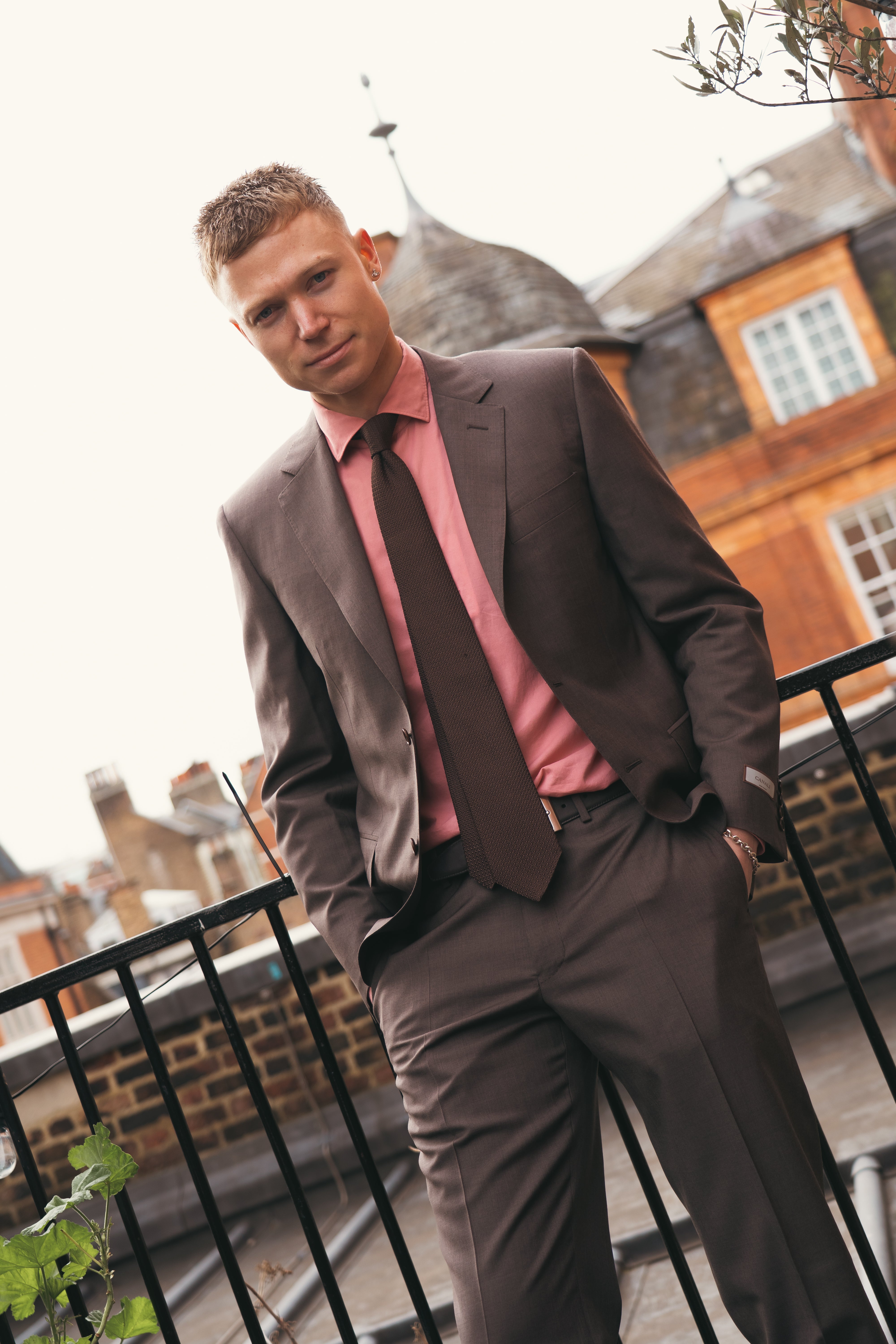 Dark Brown Grenadine Grossa Lined Silk Tie