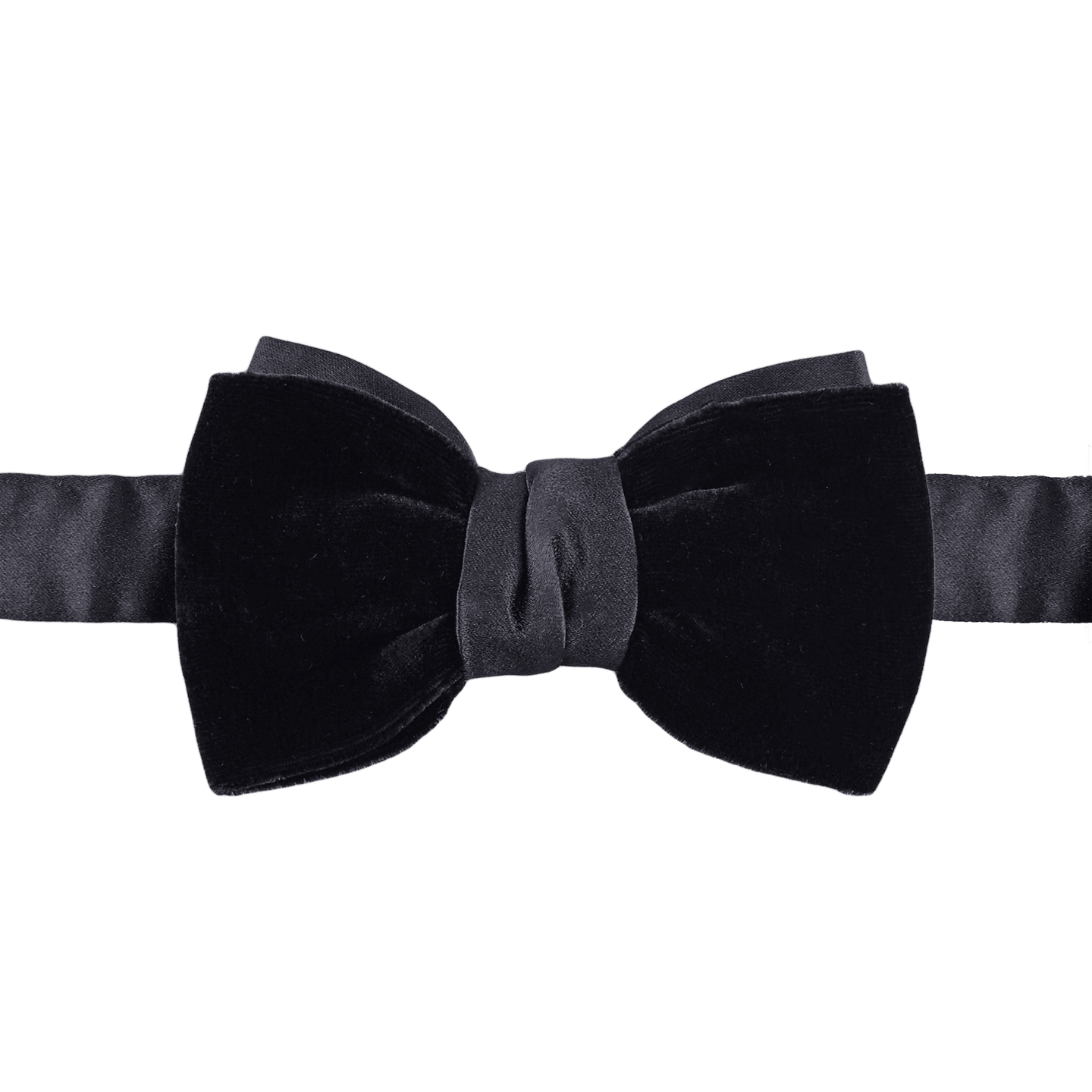 Lanvin Black Velvet Pre-Tied- Bow-Tie Feature