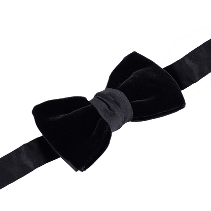 Lanvin Black Velvet Pre-Tied- Bow-Tie Side