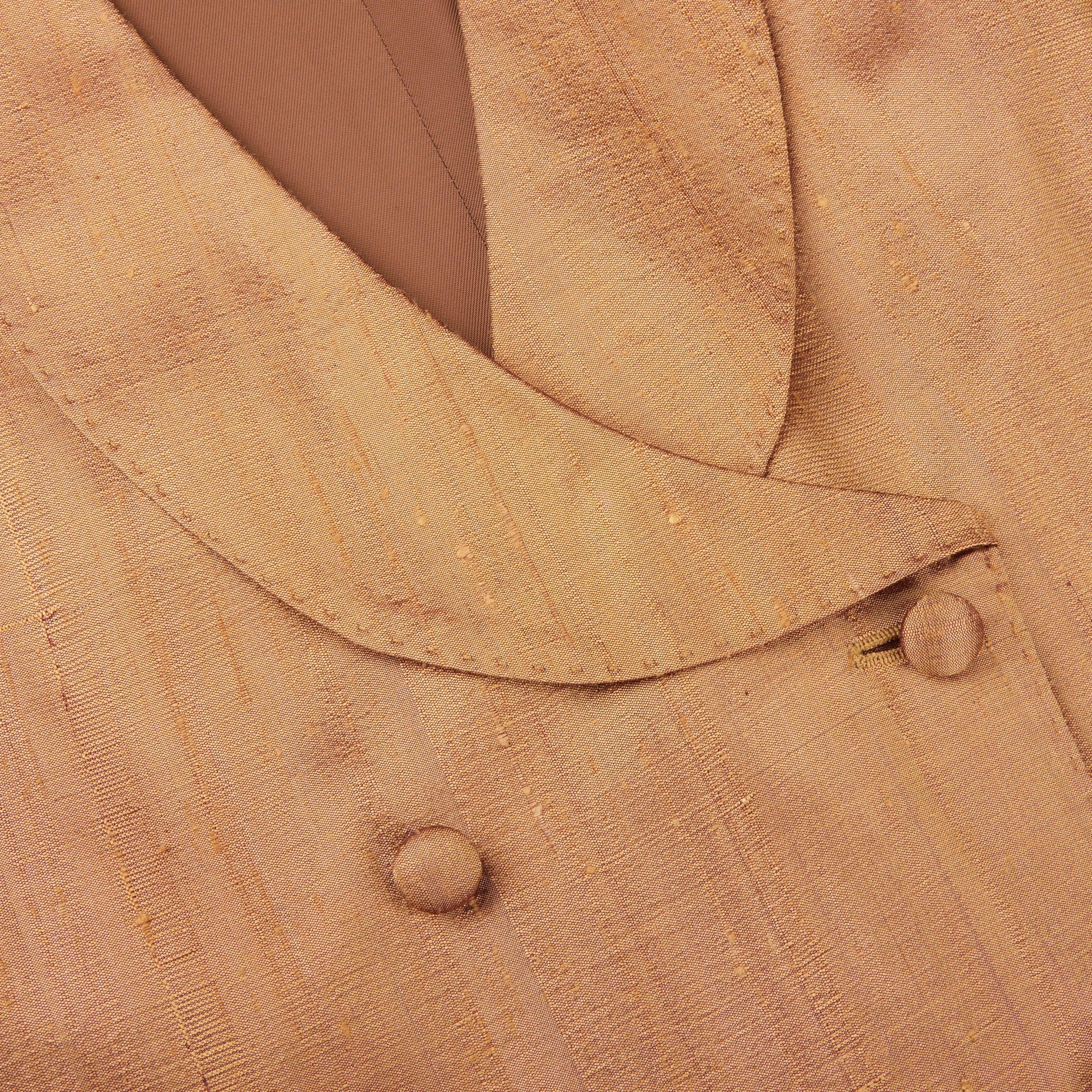 Lardini Bronze Pure Silk DB Waistcoat Closed 1