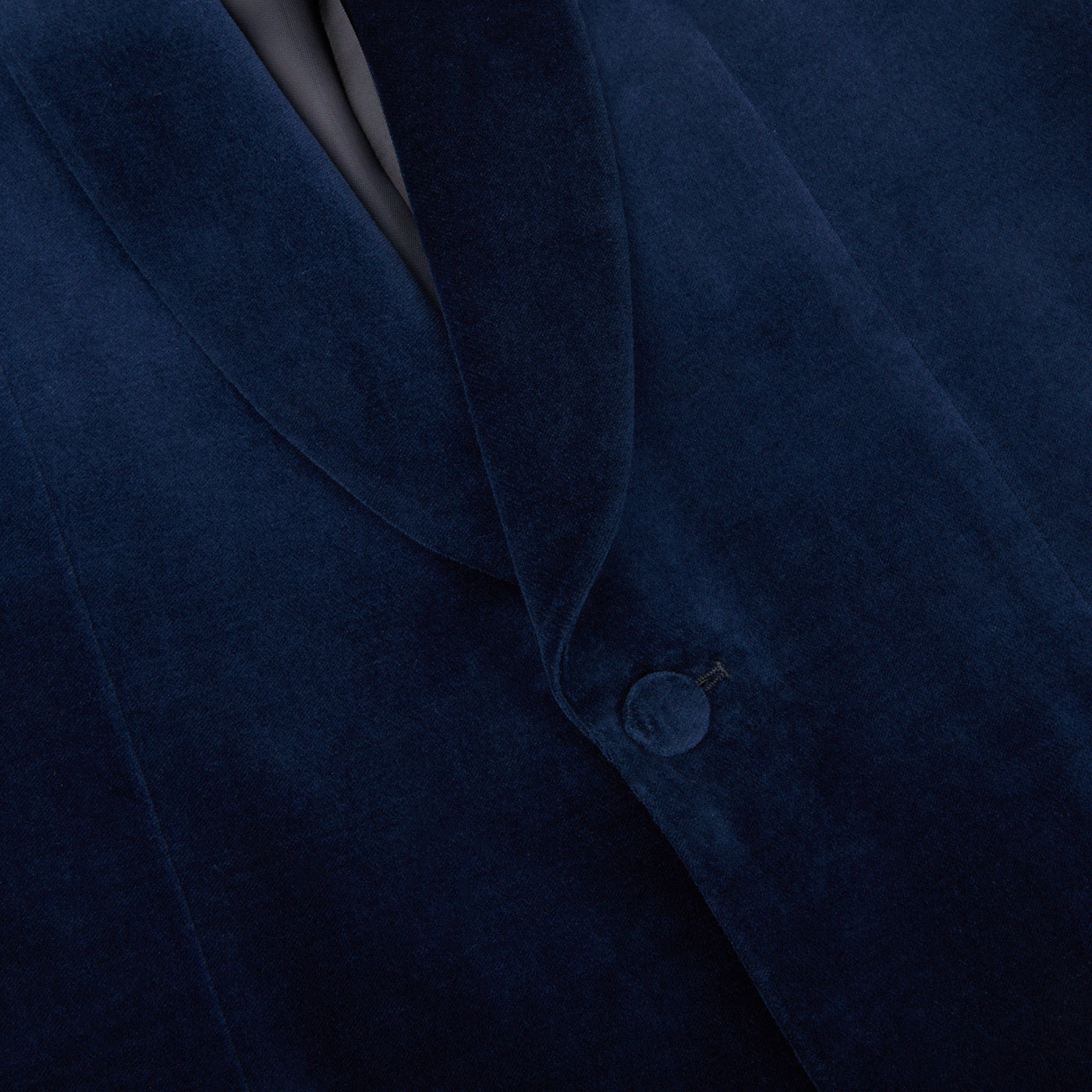 Lardini Dark Blue Cotton Linen Velvet Dinner Jacket Closed