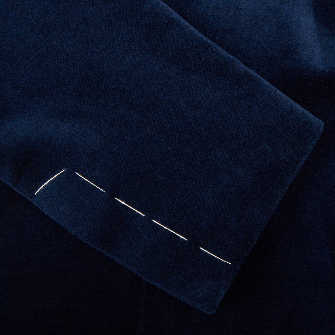 Lardini Dark Blue Cotton Linen Velvet Dinner Jacket Cuff