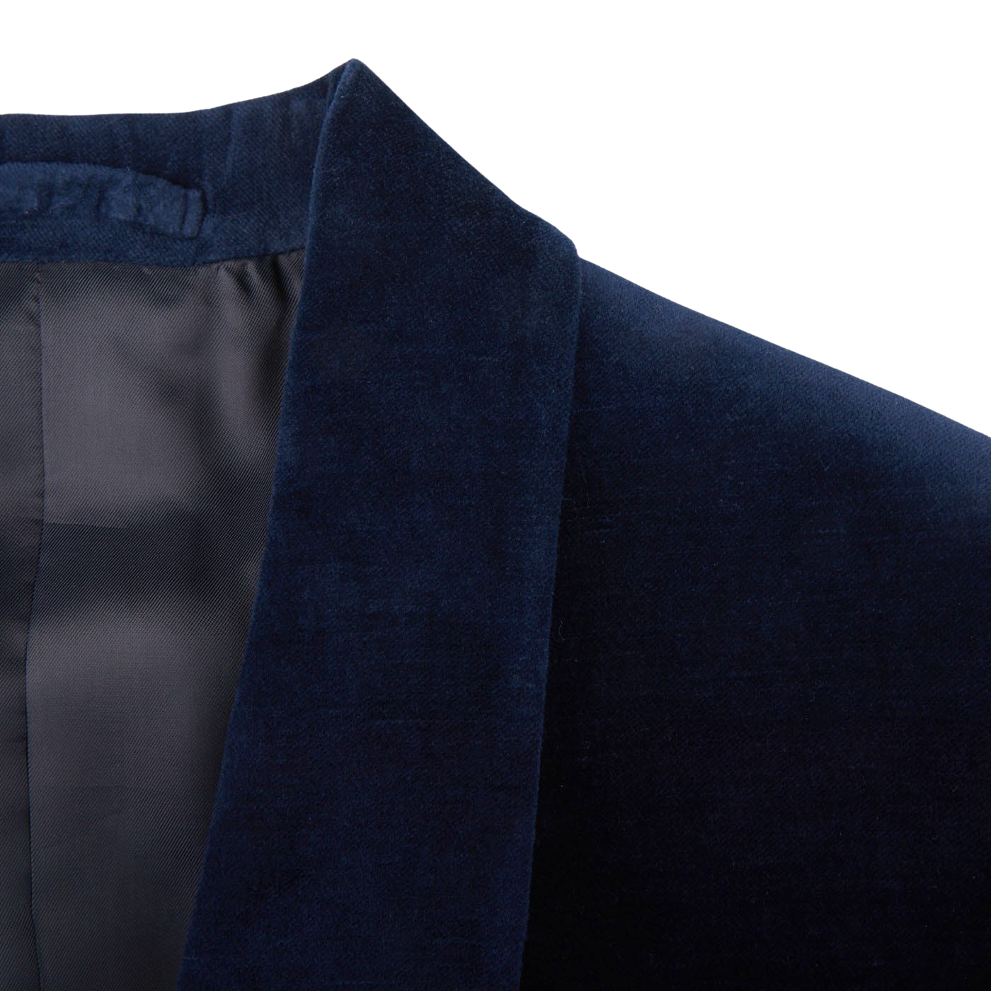 Lardini Dark Blue Cotton Linen Velvet Dinner Jacket Lapel