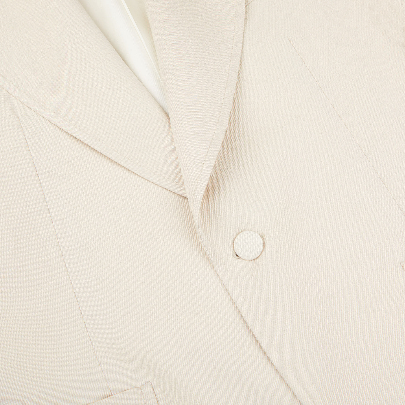 Lardini Light Beige Silk Blend Dinner Jacket Closed