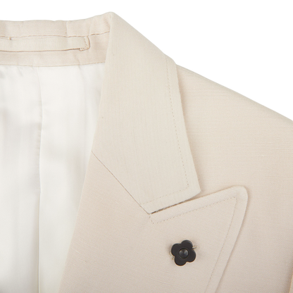 Lardini Light Beige Silk Blend Dinner Jacket Lapel