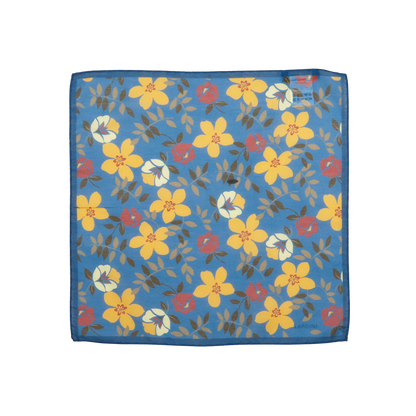 Lardini Light Blue Cotton Silk Printed Pocket Square Feature