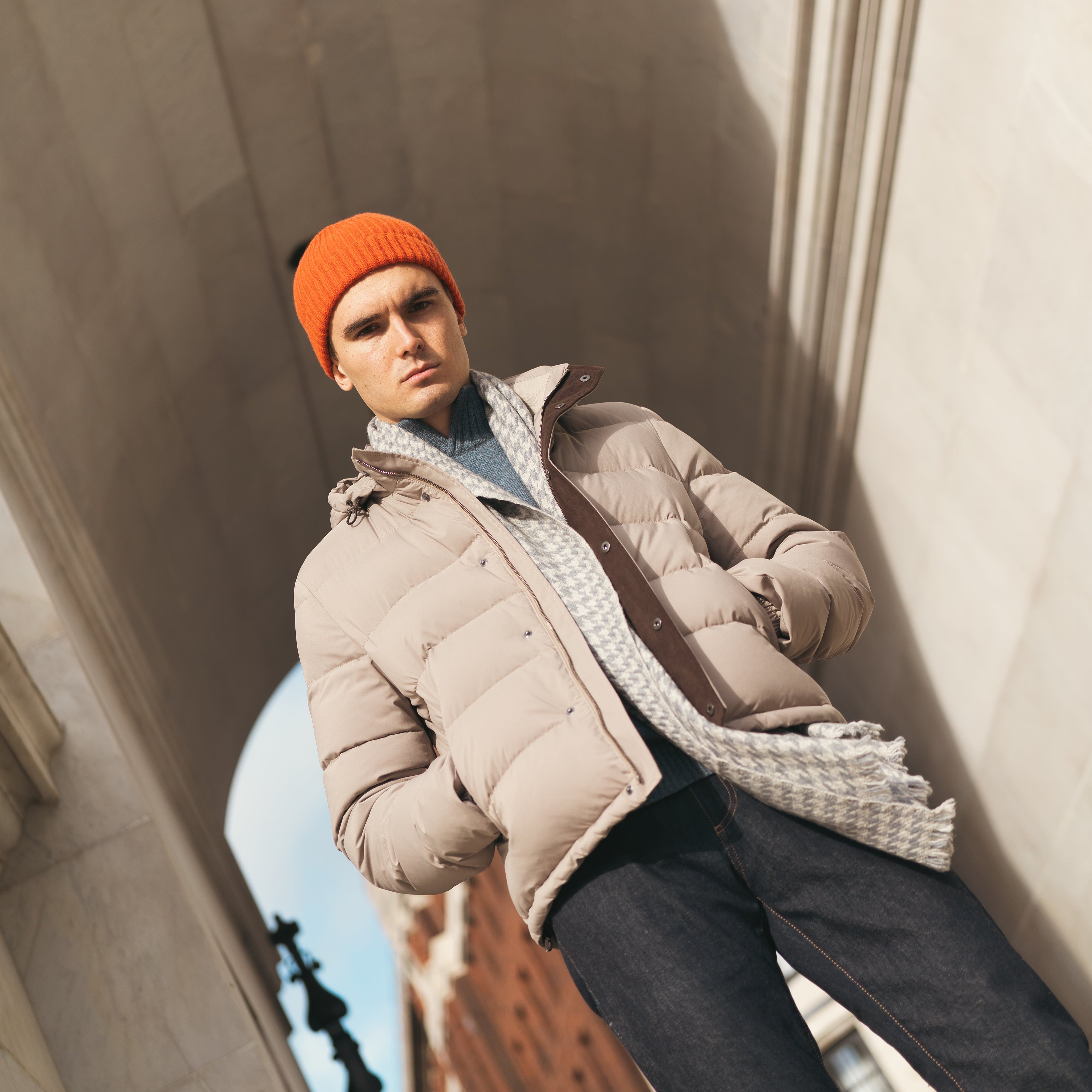 Orange Cashmere Beanie