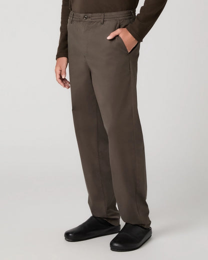 Brown Eberton Stretch Waistband Casual Trousers