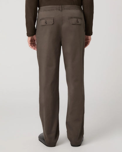 Brown Eberton Stretch Waistband Casual Trousers