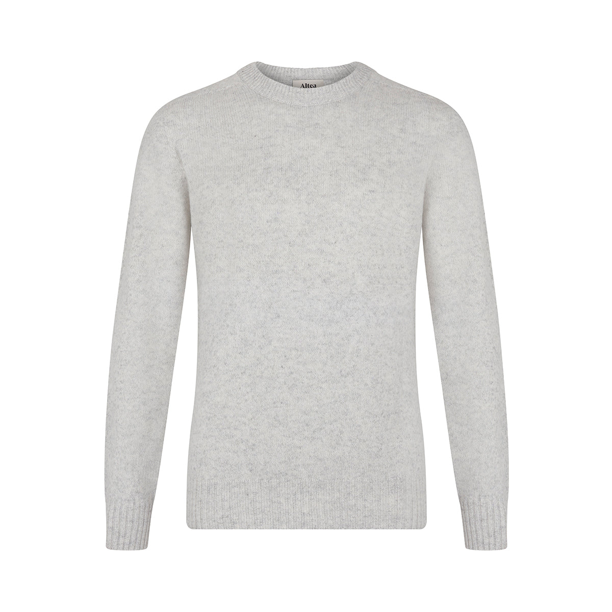 Cream Wool Cashmere Crewneck Sweater