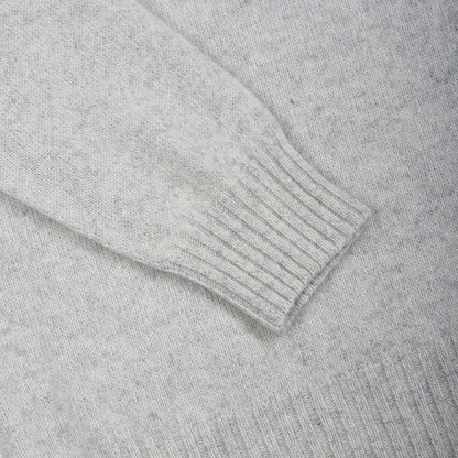 Cream Wool Cashmere Crewneck Sweater