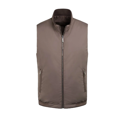 Taupe Visone Nylon Fioresi Gilet