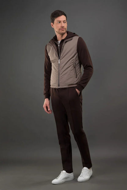 Taupe Visone Nylon Fioresi Gilet