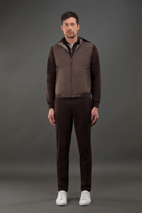 Taupe Visone Nylon Fioresi Gilet