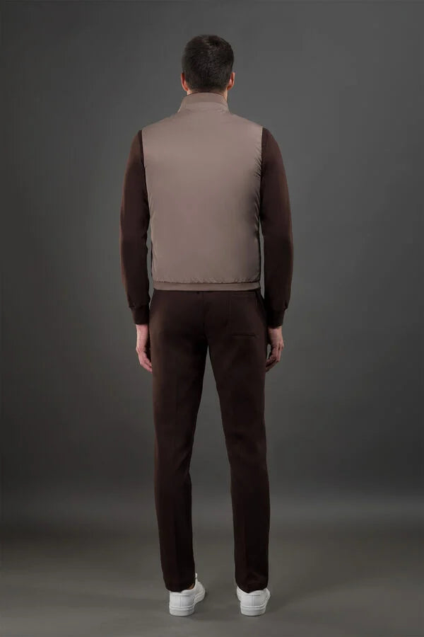 Taupe Visone Nylon Fioresi Gilet