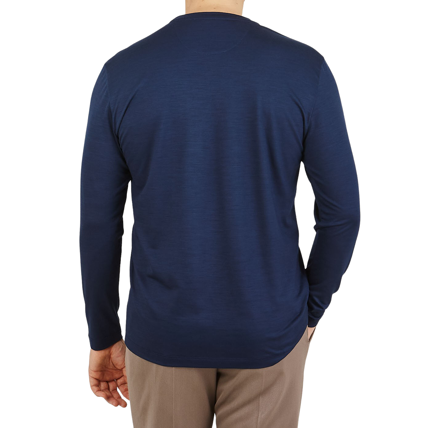 Maurizio Baldassari Blue Active Wool Jersey T-shirt Back
