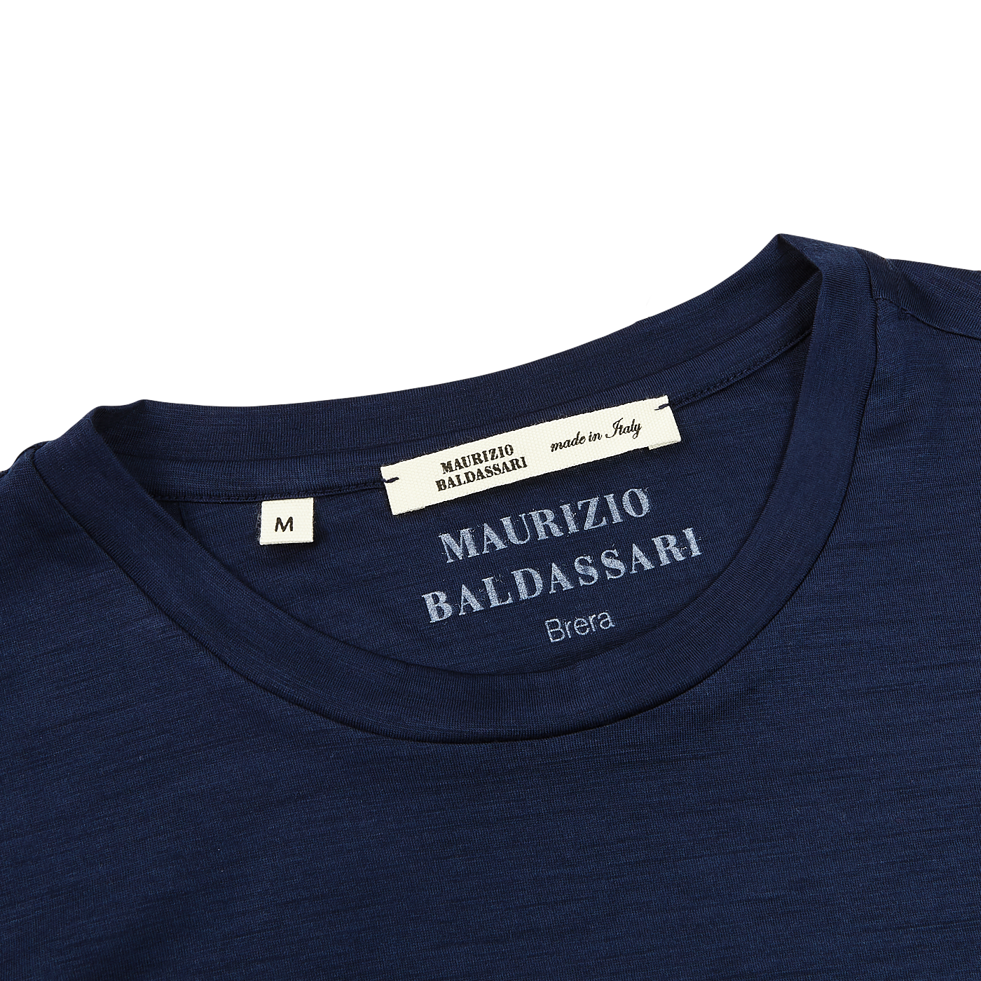 Maurizio Baldassari Blue Active Wool Jersey T-shirt Collar