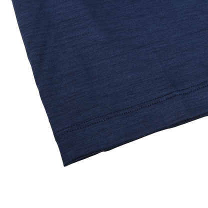 Maurizio Baldassari Blue Active Wool Jersey T-shirt Edge