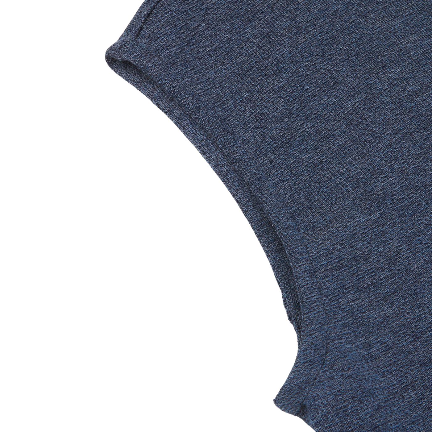 Maurizio Baldassari Blue Melange Knitted Virgin Wool Gilet Cuff