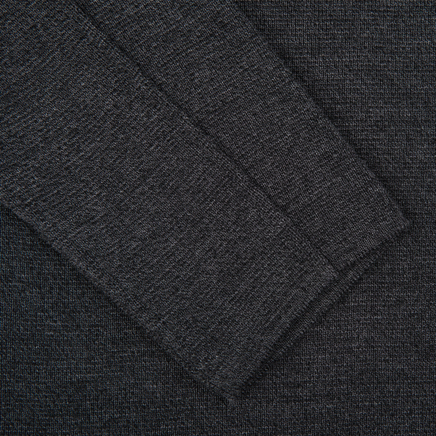 Maurizio Baldassari Charcoal Grey Milano Knitted Wool Overshirt Cuff