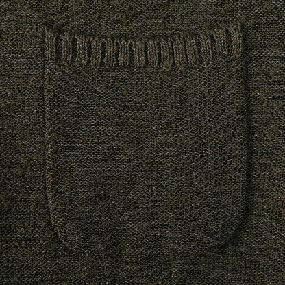Maurizio Baldassari Green Mouline Cotton Blend Knitted Jacket Pocket