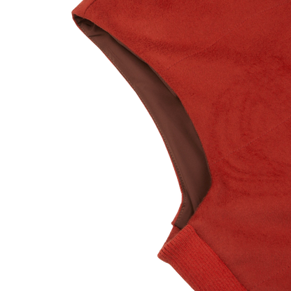 Maurizio Baldassari Paprika Red Water Repellent Pure Cashmere Gilet Cuff