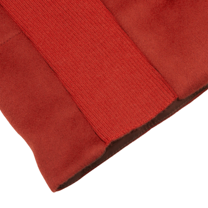 Maurizio Baldassari Paprika Red Water Repellent Pure Cashmere Gilet Side