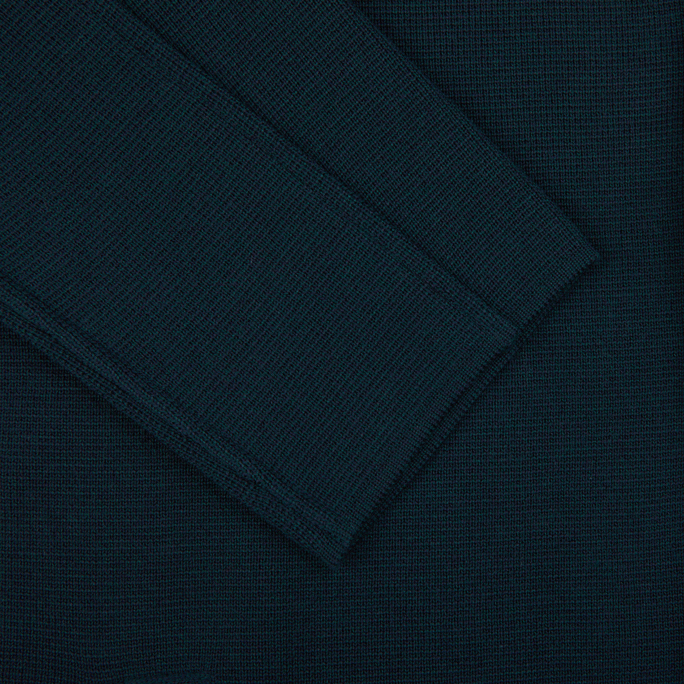 Maurizio Baldassari Petrol Green Milano Knitted Wool Overshirt Cuff