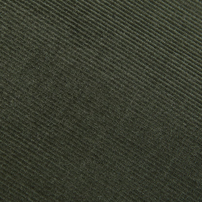 Mazzarelli Green Cotton Corduroy BD Regular Shirt Fabric