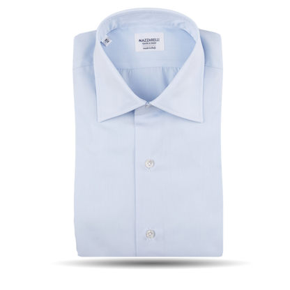 Mazzarelli Sky Blue Cutaway Regular Fit Shirt Feature