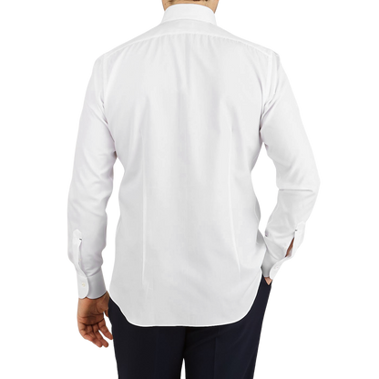 Mazzarelli White Royal Oxford BD Regular Shirt Back