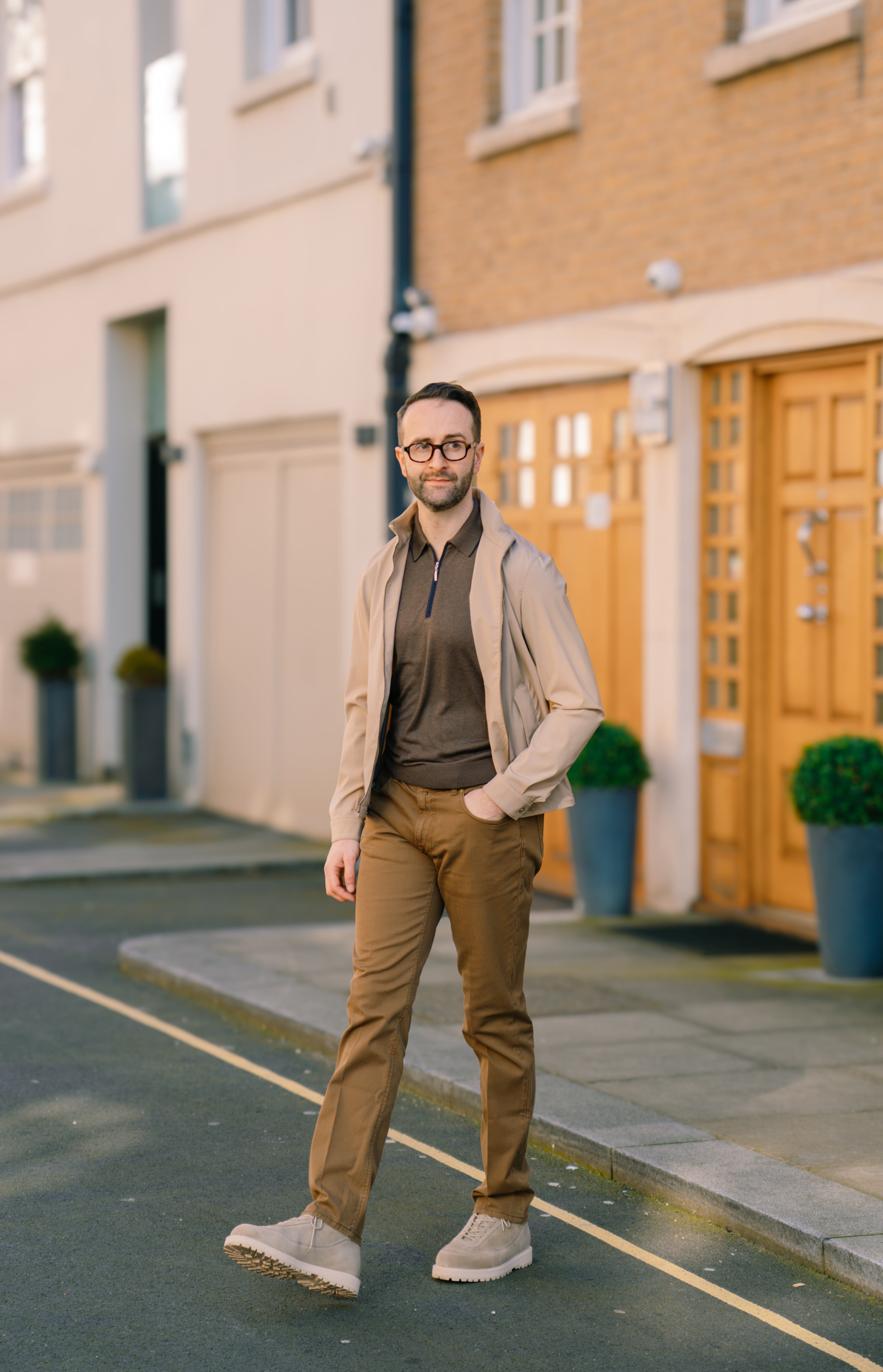 Rust Brown Cotton Transcend Federal Slim Jeans