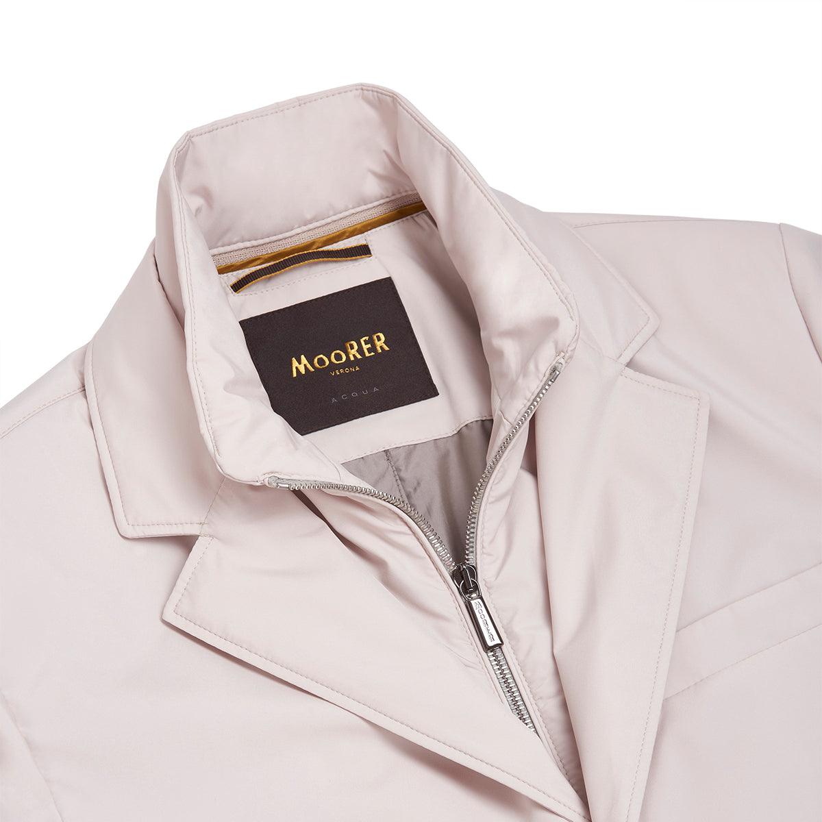 Cream Beige Nylon Waterproof Jacket