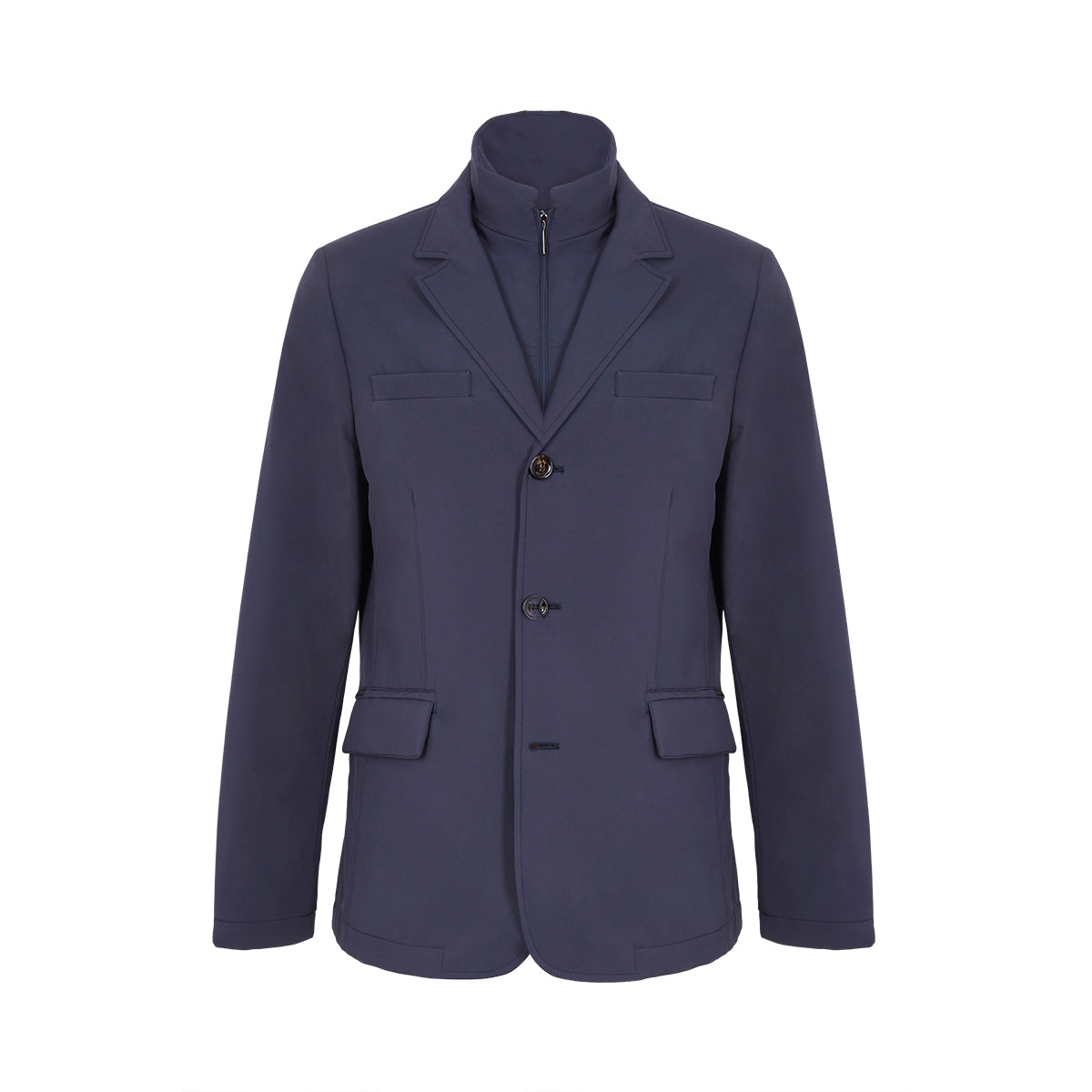 Navy Blue Nylon Waterproof Jacket