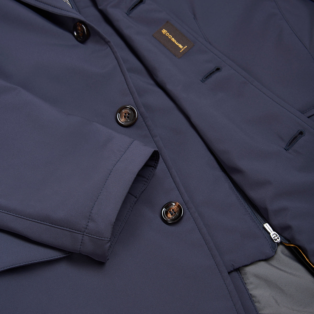Navy Blue Nylon Waterproof Jacket