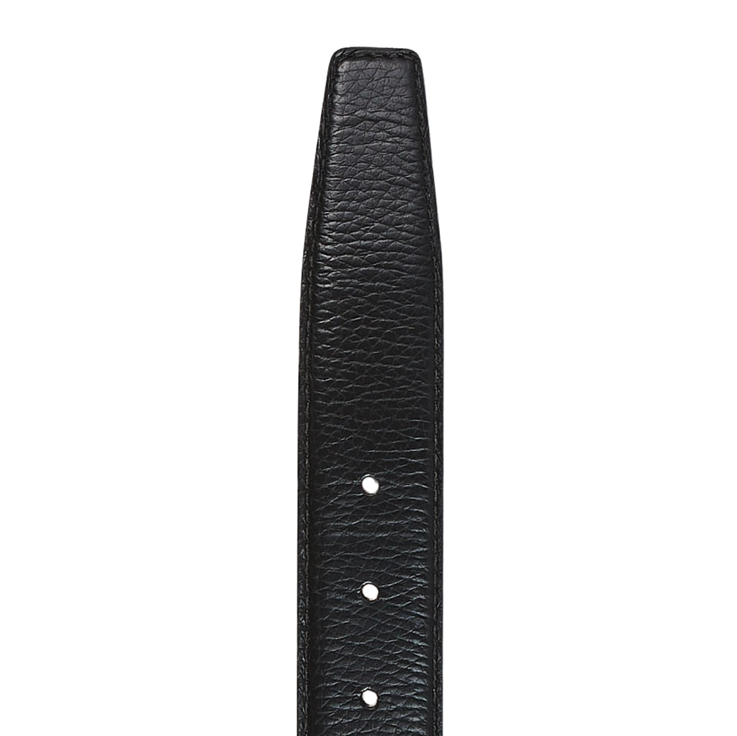 Moreschi Black Grained Calf Leather 35mm Belt Edge