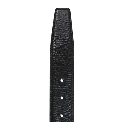 Moreschi Black Grained Calf Leather 35mm Belt Edge